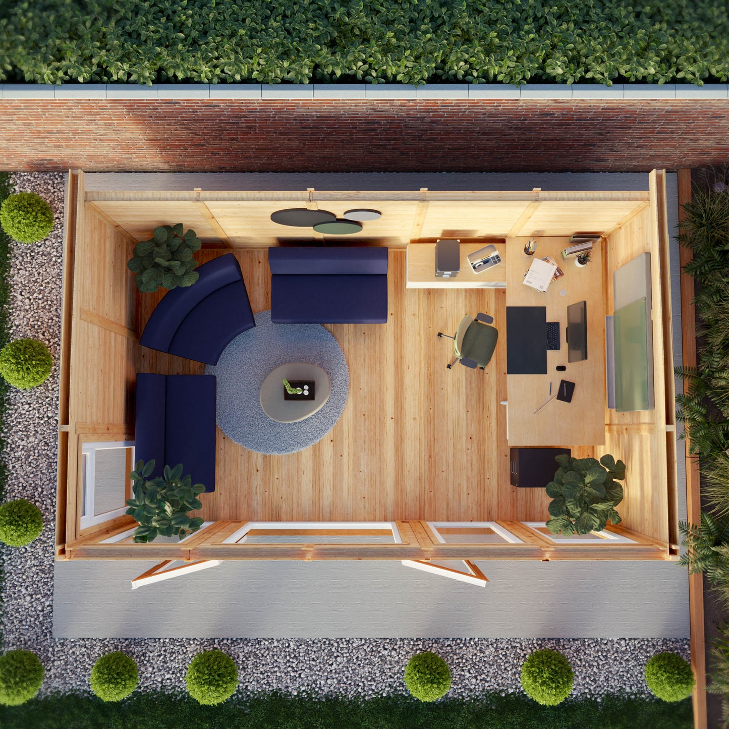 Mercia Sherwood Edwinstowe 5mx3m Insulated Garden Room - (UPVC Windows & Doors) - Oak