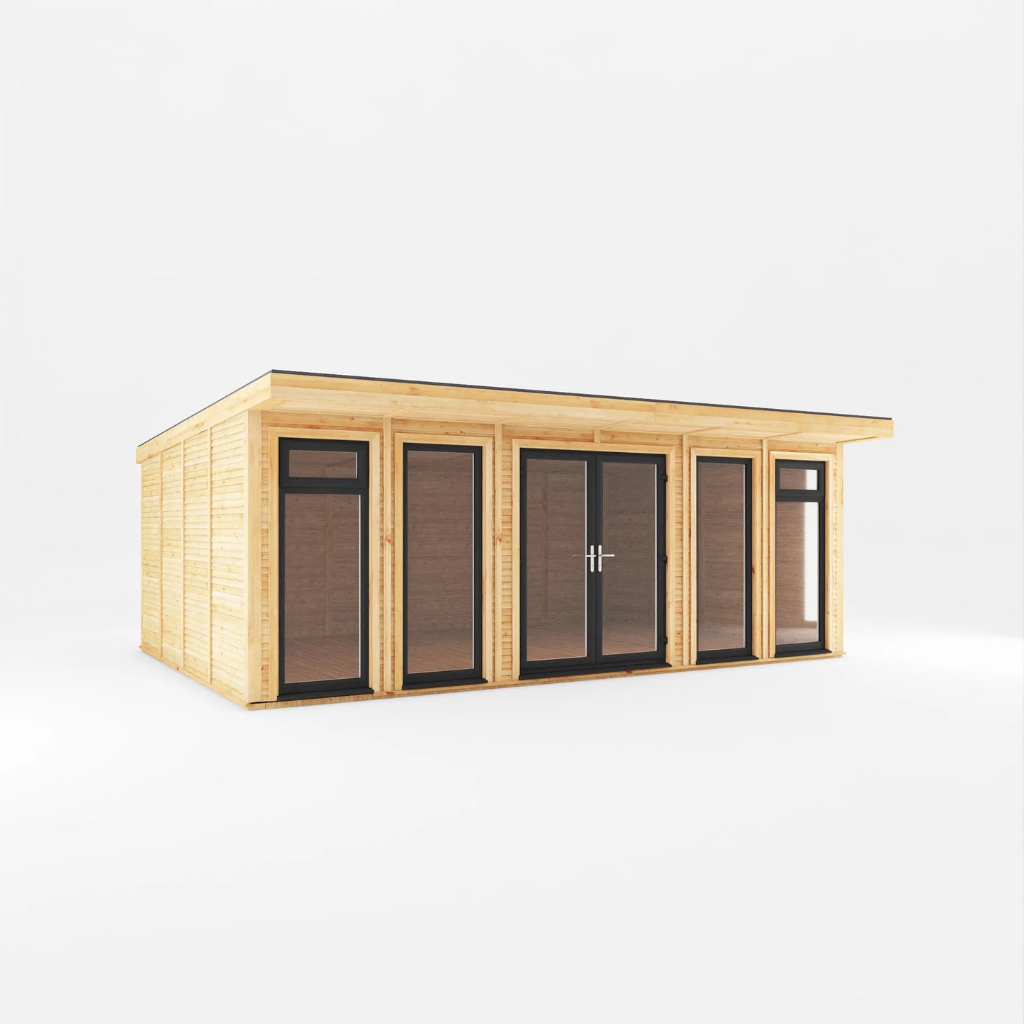 Mercia Sherwood Edwinstowe 6mx4m Insulated Garden Room - (UPVC Windows & Doors) - Grey