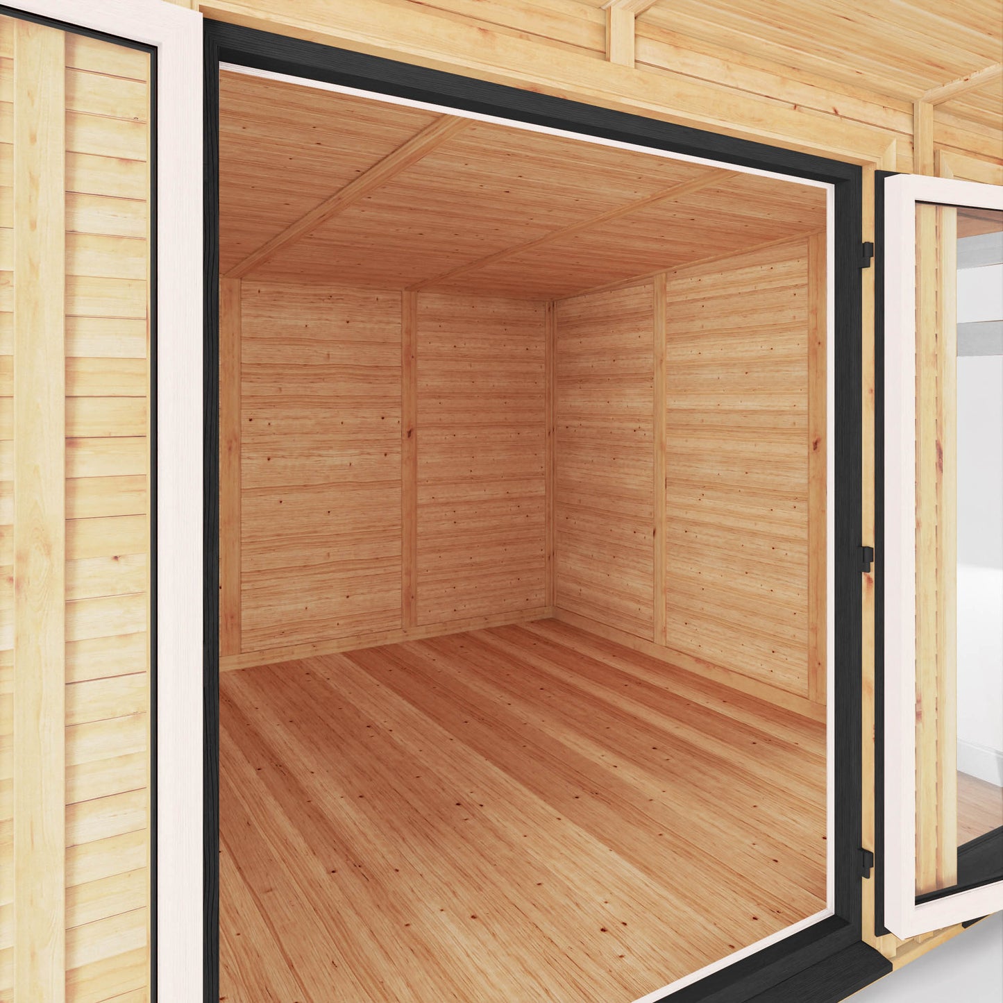 Mercia Sherwood Harlow 4mx3m Insulated Garden Room - (UPVC Windows & Doors) - Grey