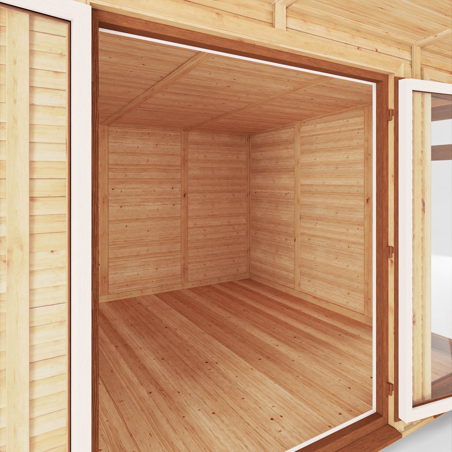 Mercia Sherwood Harlow 4mx3m Insulated Garden Room - (UPVC Windows & Doors) - Oak