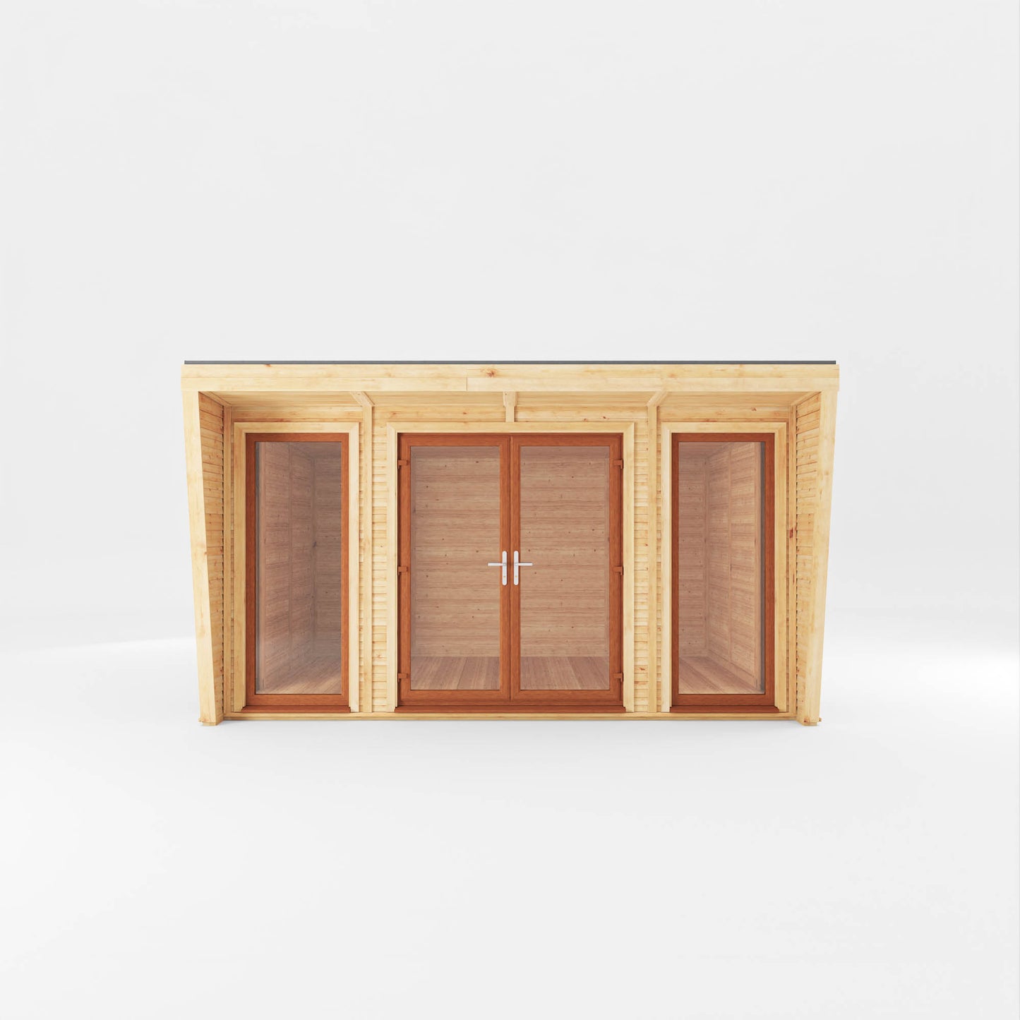 Mercia Sherwood Harlow 4mx3m Insulated Garden Room - (UPVC Windows & Doors) - Oak