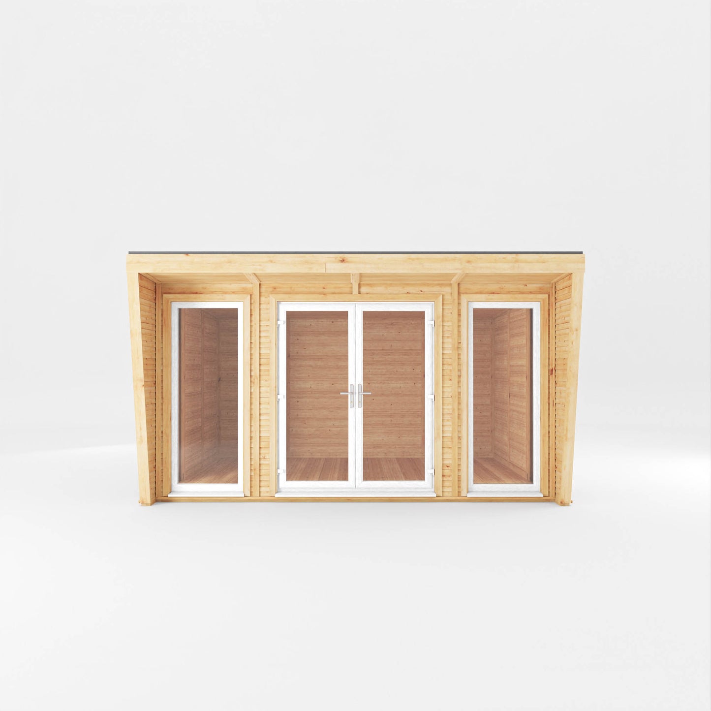 Mercia Sherwood Harlow 4mx3m Insulated Garden Room - (UPVC Windows & Doors) - White