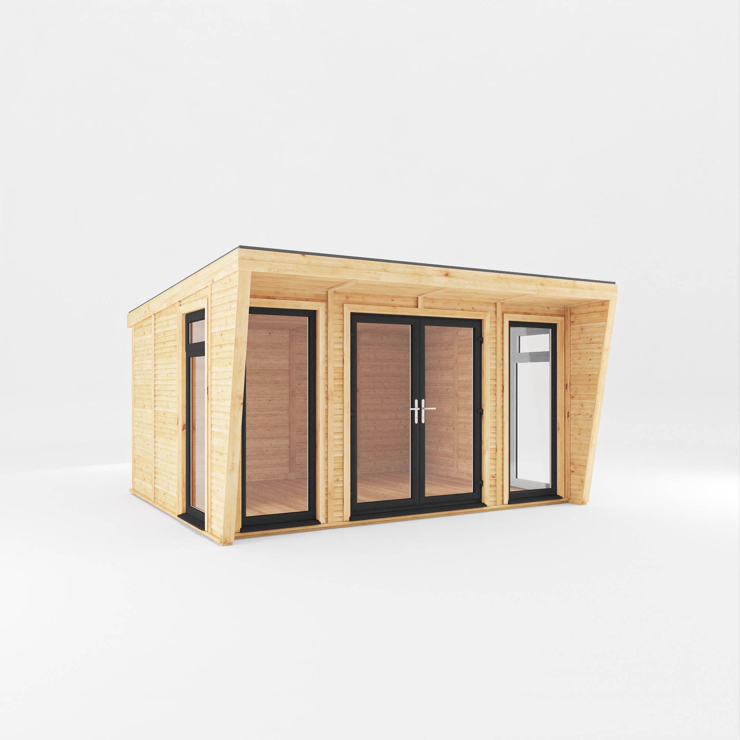 Mercia Sherwood Harlow 4mx3m Insulated Garden Room - (UPVC Windows & Doors) - Grey