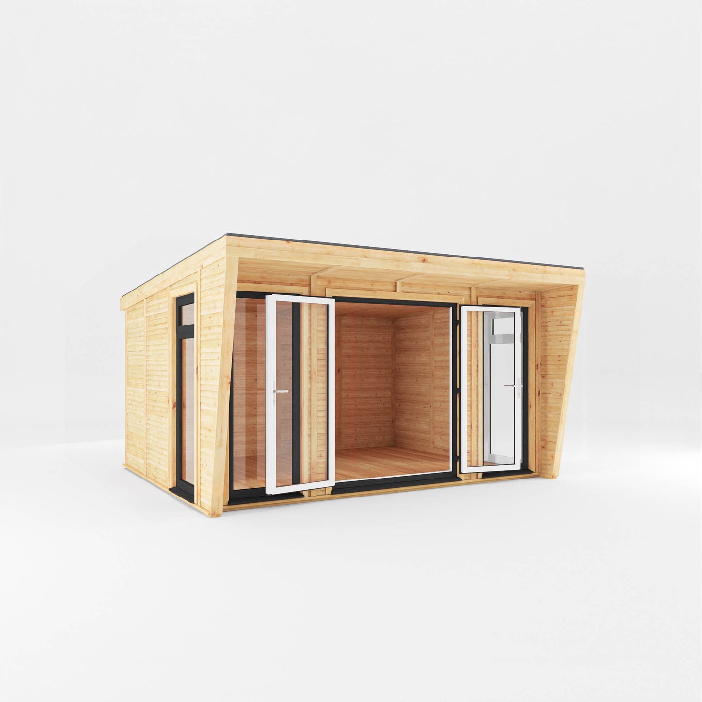 Mercia Sherwood Harlow 4mx3m Insulated Garden Room - (UPVC Windows & Doors) - Grey