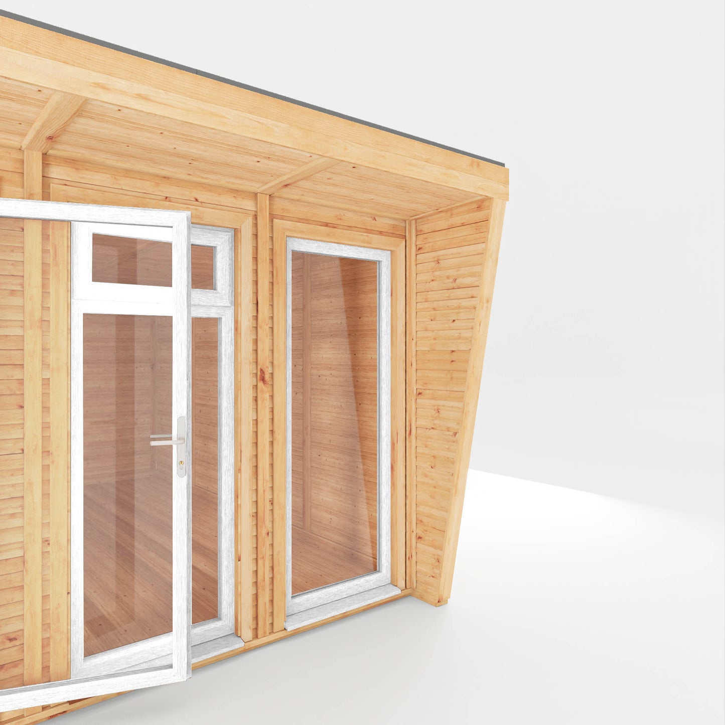 Mercia Sherwood Harlow 6mx4m Insulated Garden Room - (UPVC Windows & Doors) - White