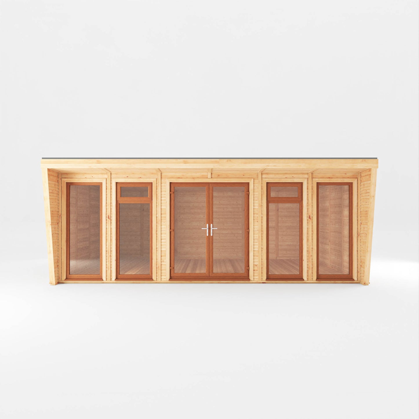 Mercia Sherwood Harlow 6mx4m Insulated Garden Room - (UPVC Windows & Doors) - Oak