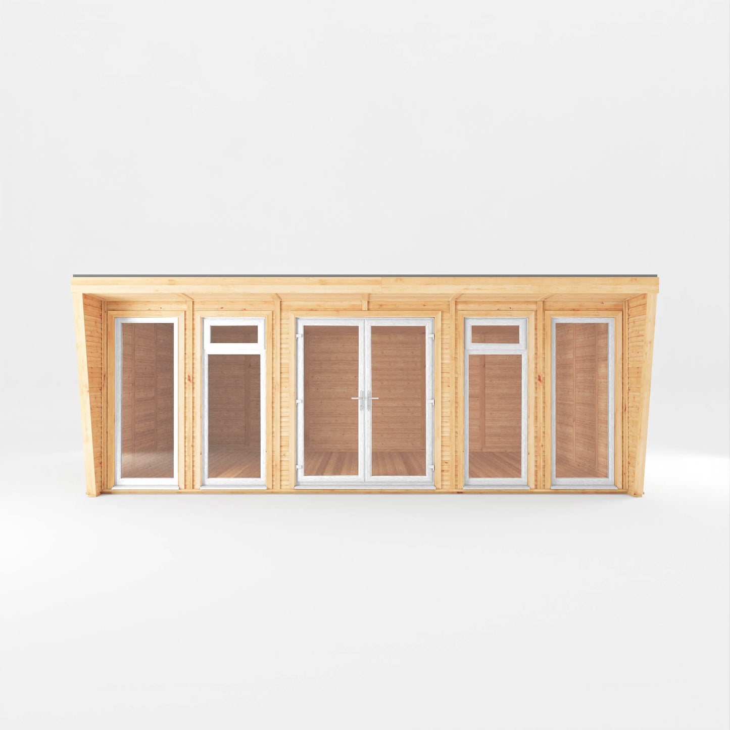 Mercia Sherwood Harlow 6mx4m Insulated Garden Room - (UPVC Windows & Doors) - White