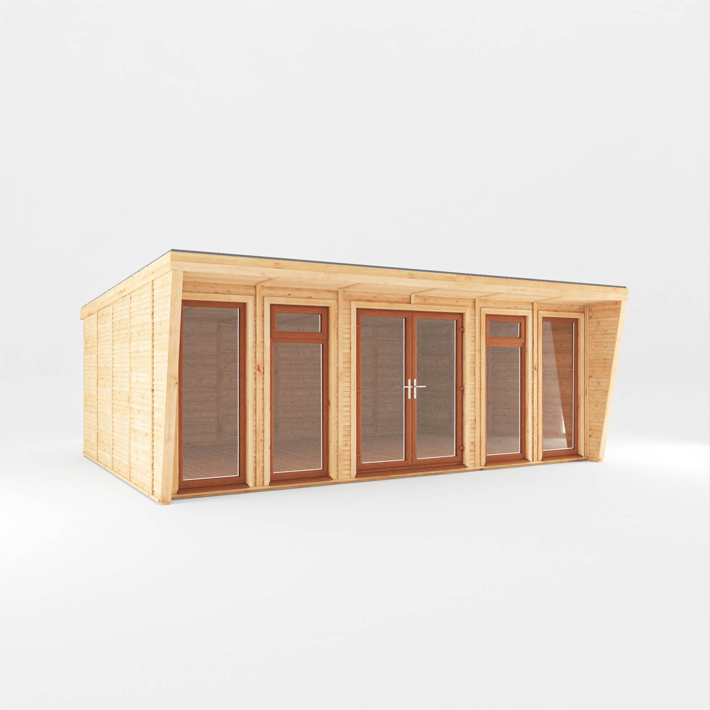 Mercia Sherwood Harlow 6mx4m Insulated Garden Room - (UPVC Windows & Doors) - Oak