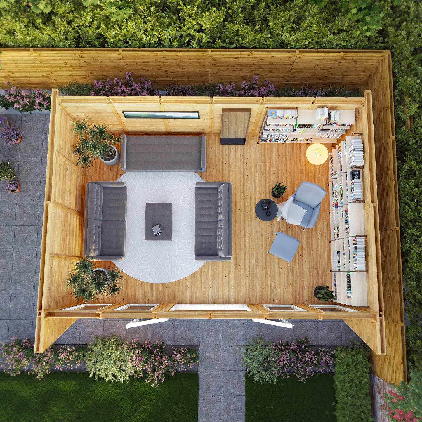 Mercia Sherwood Harlow 6mx4m Insulated Garden Room - (UPVC Windows & Doors) - White