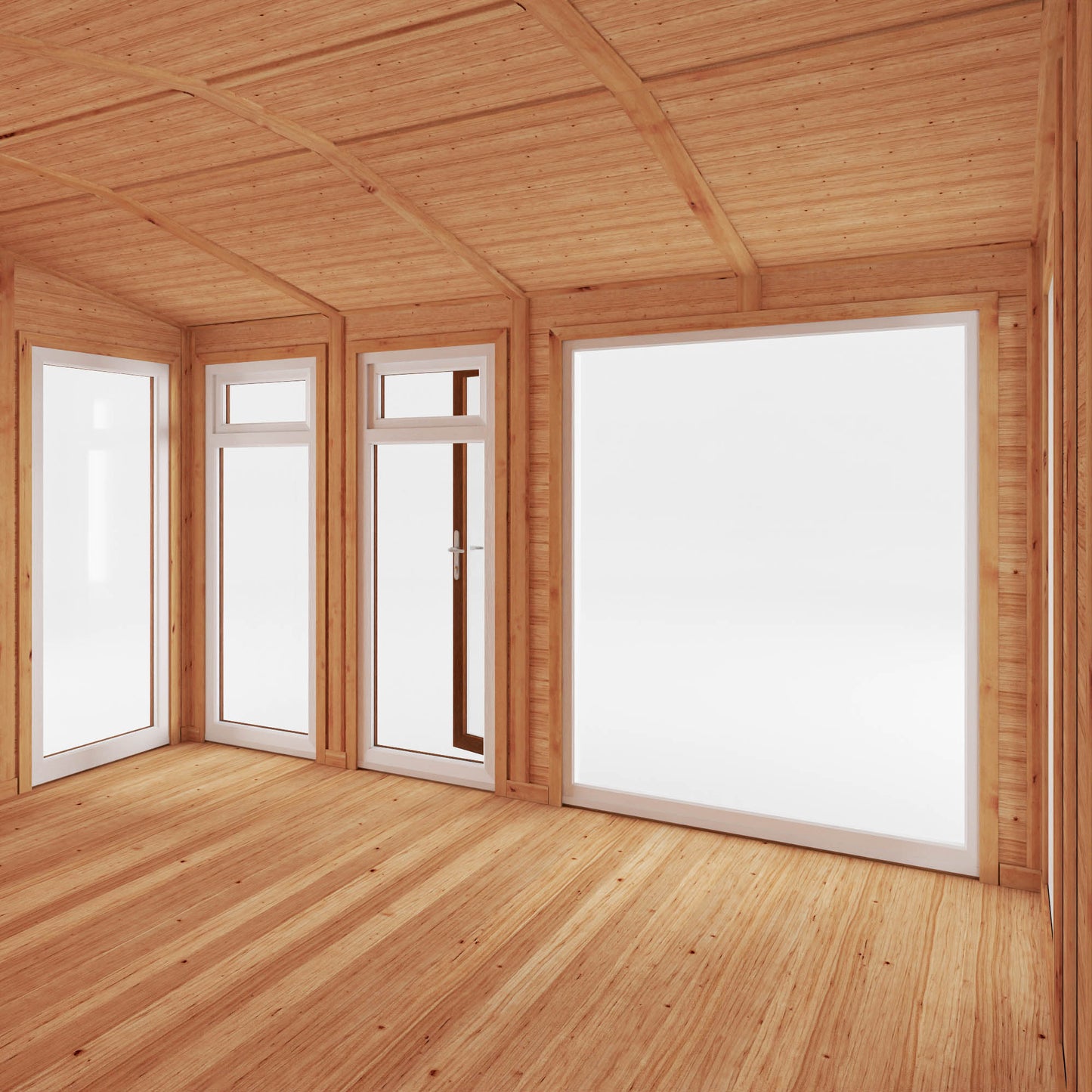 Mercia Sherwood Rufford 4mx3m Insulated Garden Room - (UPVC Windows & Doors) - Oak