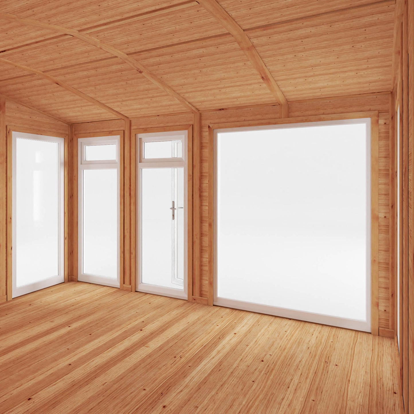 Mercia Sherwood Rufford 4mx3m Insulated Garden Room - (UPVC Windows & Doors) - White