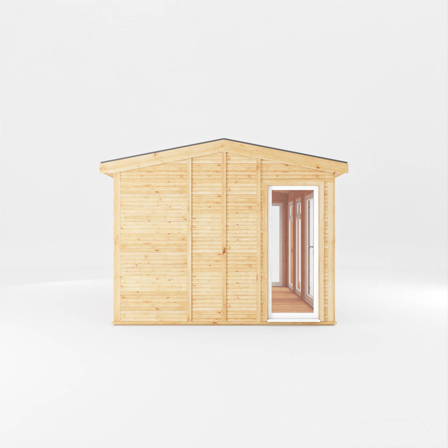 Mercia Sherwood Rufford 4mx3m Insulated Garden Room - (UPVC Windows & Doors) - White