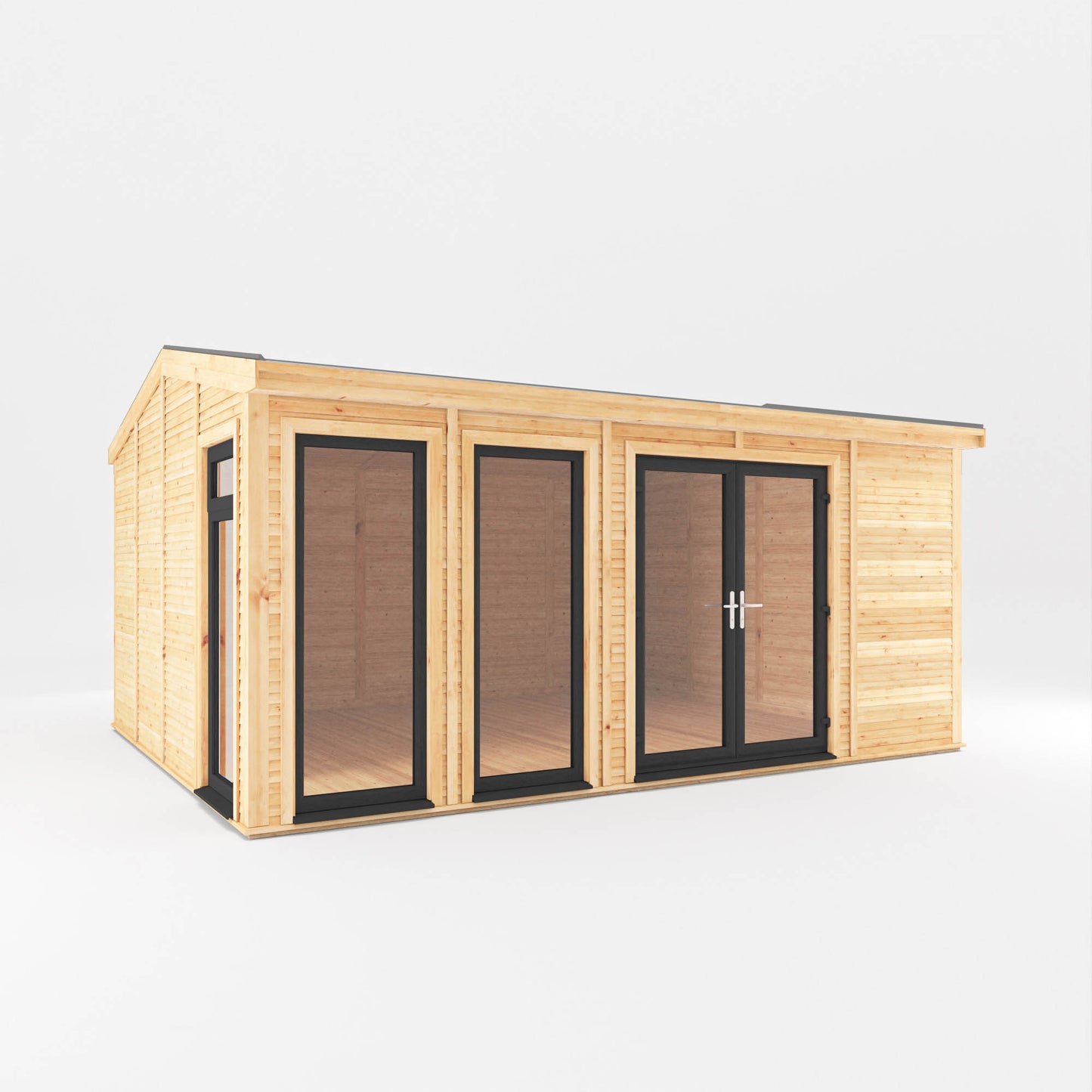 Mercia Sherwood Rufford 5mx3m Insulated Garden Room - (UPVC Windows & Doors) - Grey