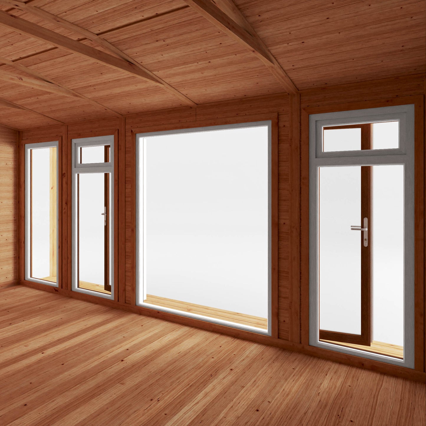 Mercia Sherwood Thoresby 5mx3m Insulated Garden Room - (UPVC Windows & Doors) - Oak