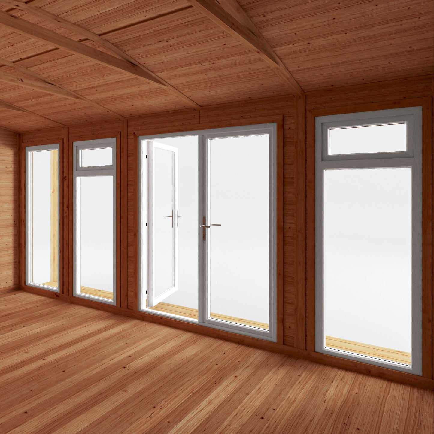 Mercia Sherwood Thoresby 5mx3m Insulated Garden Room - (UPVC Windows & Doors) - White