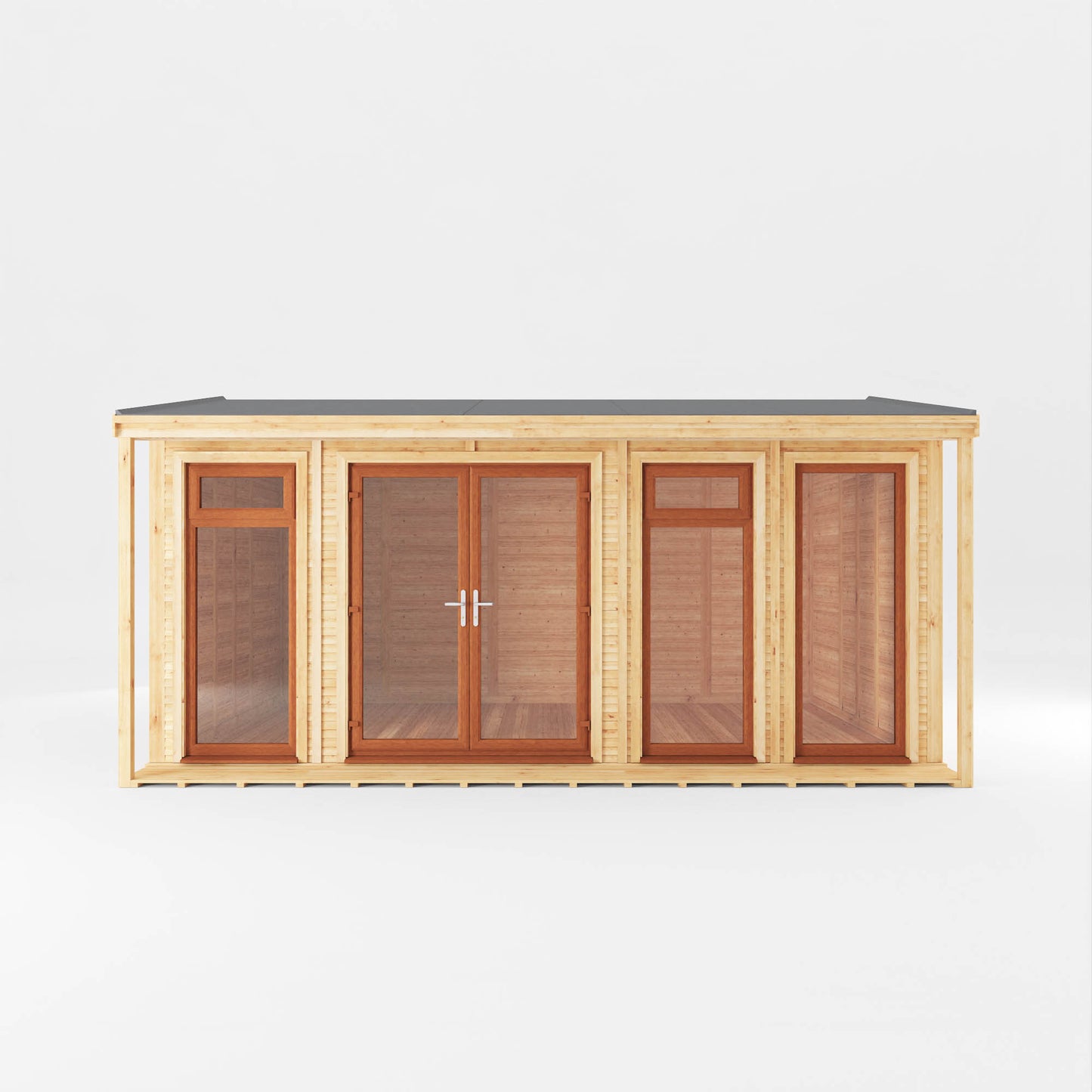 Mercia Sherwood Thoresby 5mx3m Insulated Garden Room - (UPVC Windows & Doors) - Oak