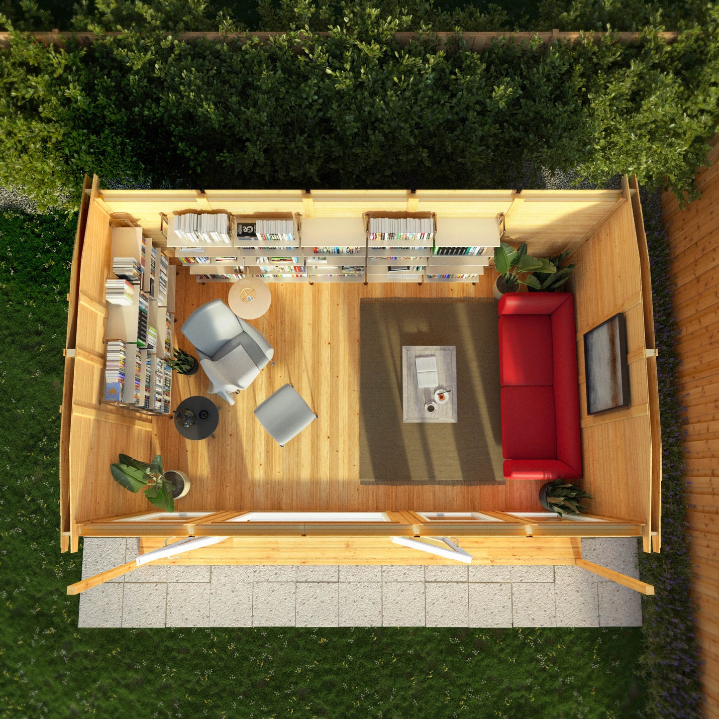 Mercia Sherwood Thoresby 5mx3m Insulated Garden Room - (UPVC Windows & Doors) - White