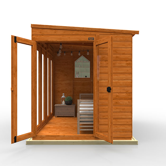 18x8 Pent Full Pane Summerhouse