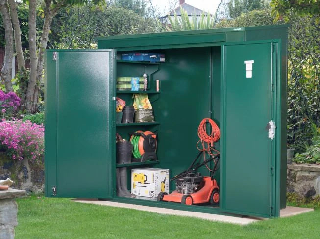 Asgard Metal Garden & Bike Shed 7ft x 3ft (The Trojan Plus) - 5 Point Locking