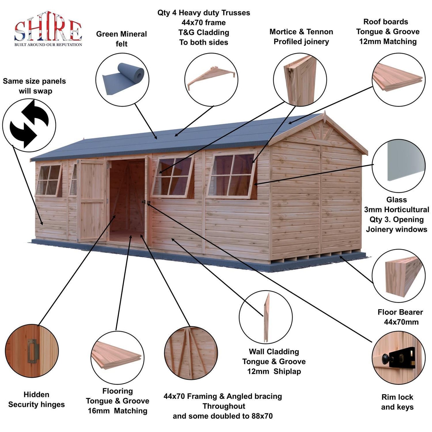 Shire Mammoth 10x25 Double Door Loglap