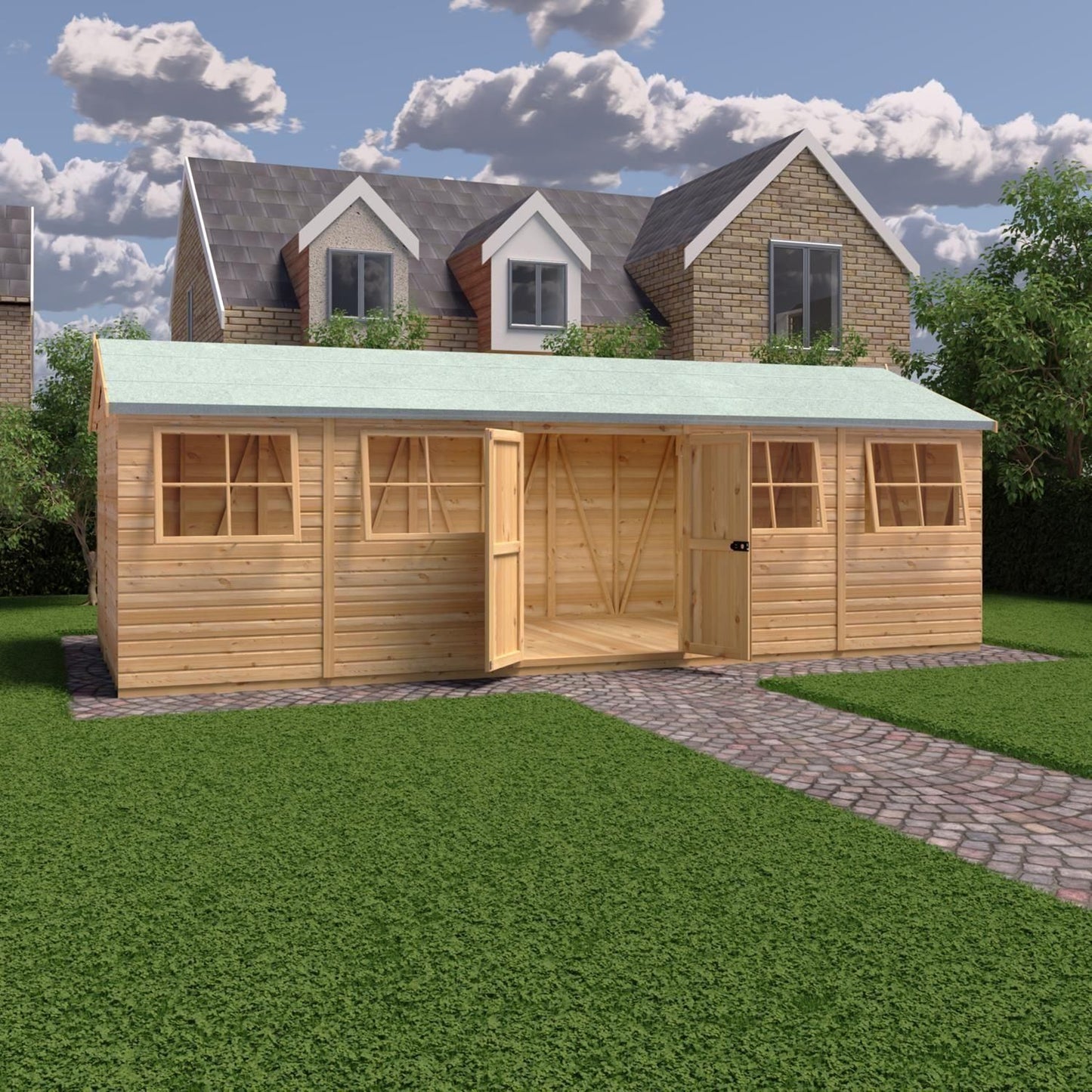 Shire Mammoth 10x25 Double Door Shiplap