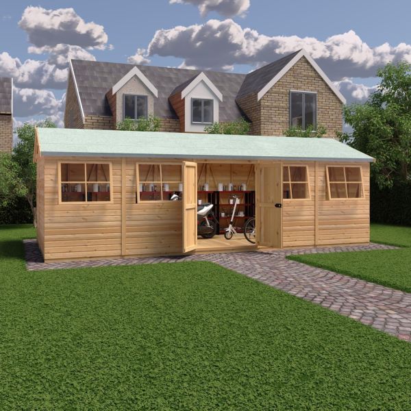 Shire Mammoth 10x25 Double Door Shiplap