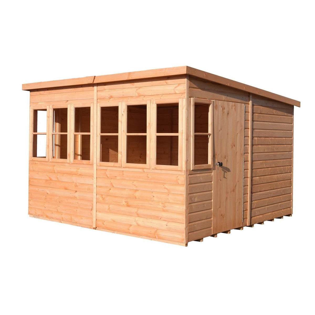 Shire Sun Pent 10x10 Single Door Loglap Style A