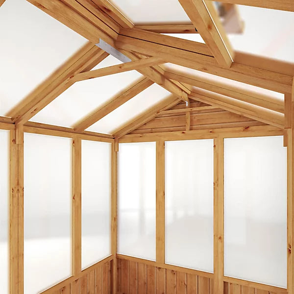 Mercia 8 x 6 Woodsman Apex Greenhouse - Polycarbonate