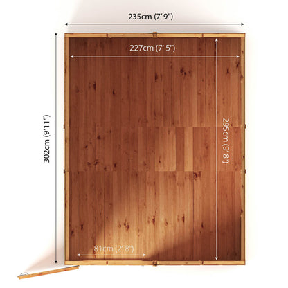 Mercia 10x8 Woodsman Shiplap Apex - Glass