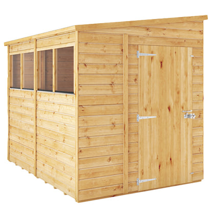 Mercia 8x6 Woodsman Shiplap Pent - Glass