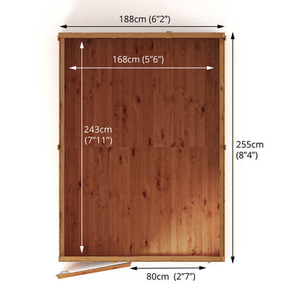 Mercia 8x6 Woodsman Shiplap Pent - Glass