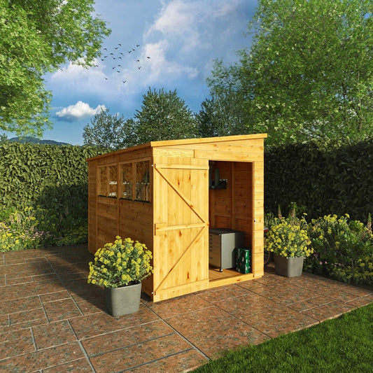 Mercia 10x6 Woodsman Shiplap Pent - Glass