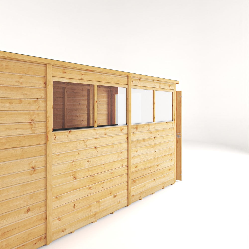 Mercia 10x6 Woodsman Shiplap Pent - Glass