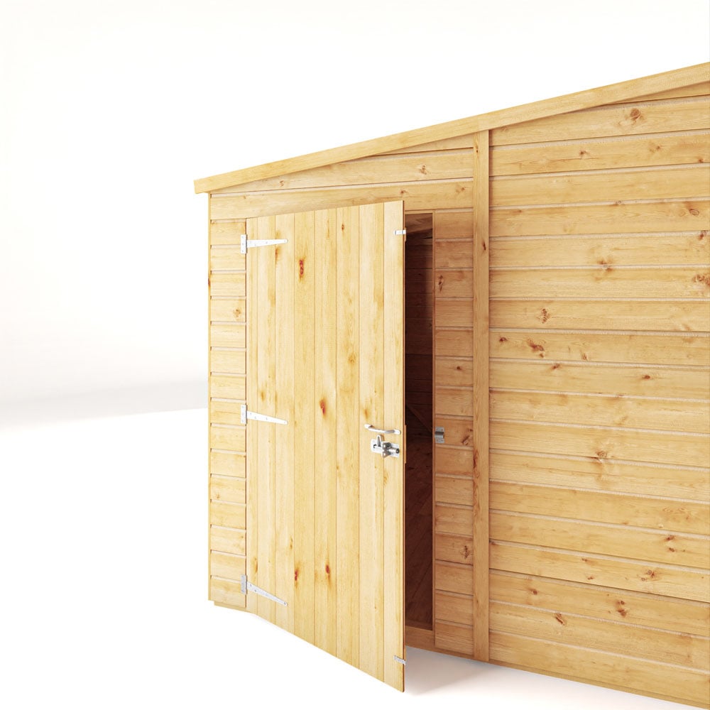 Mercia 10x8 Woodsman Shiplap Pent - Glass