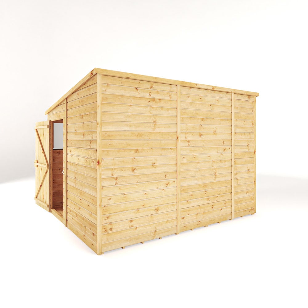 Mercia 10x8 Woodsman Shiplap Pent - Glass