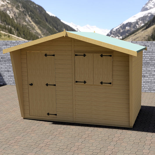 Shire Security Cabin 10x6 Shiplap Style D