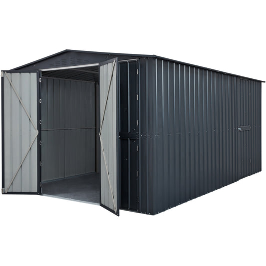 Mercia 10 x 15 Globel Dual Door Workshop Garage - Grey