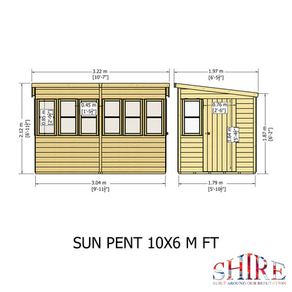 Shire Sun Pent 10x6