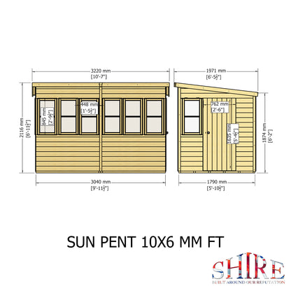 Shire Sun Pent 10x6