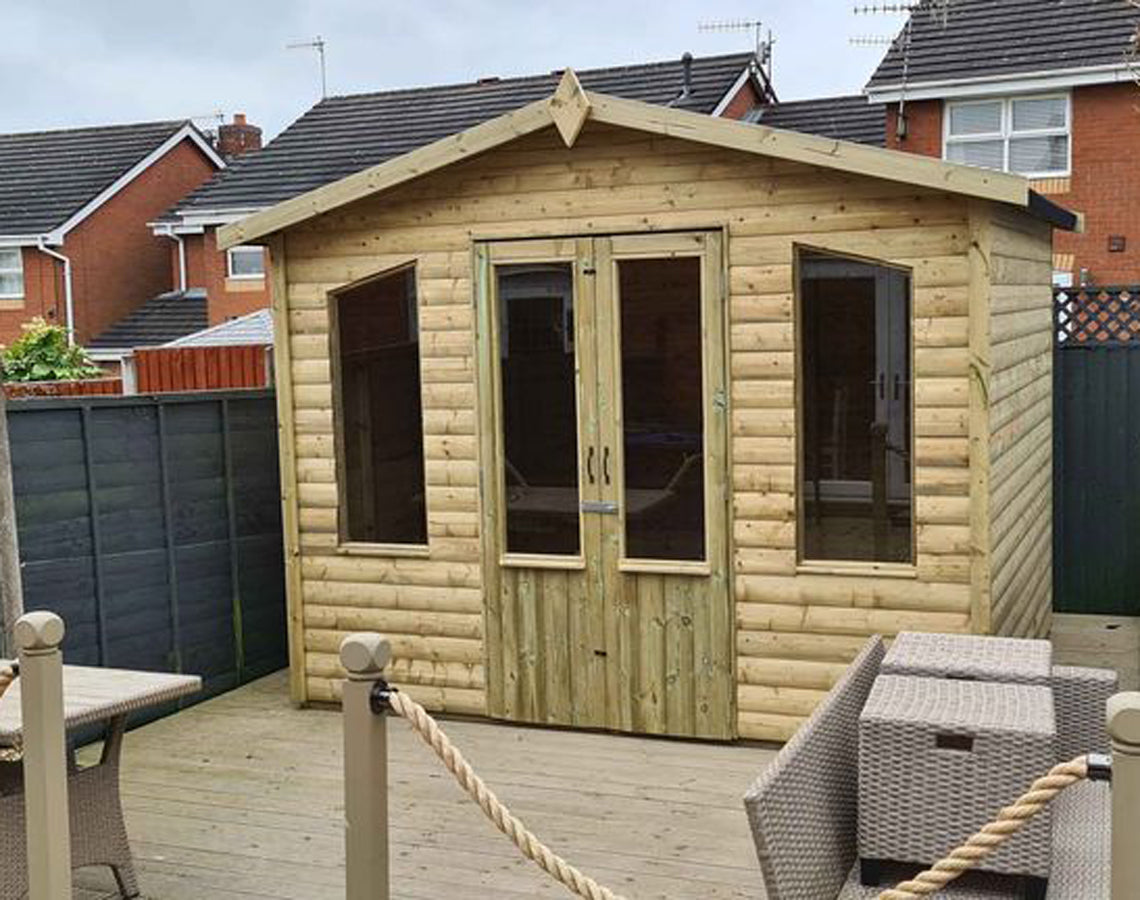 Churnet Valley Chatsworth 8X6 Summerhouse (Apex Roof)