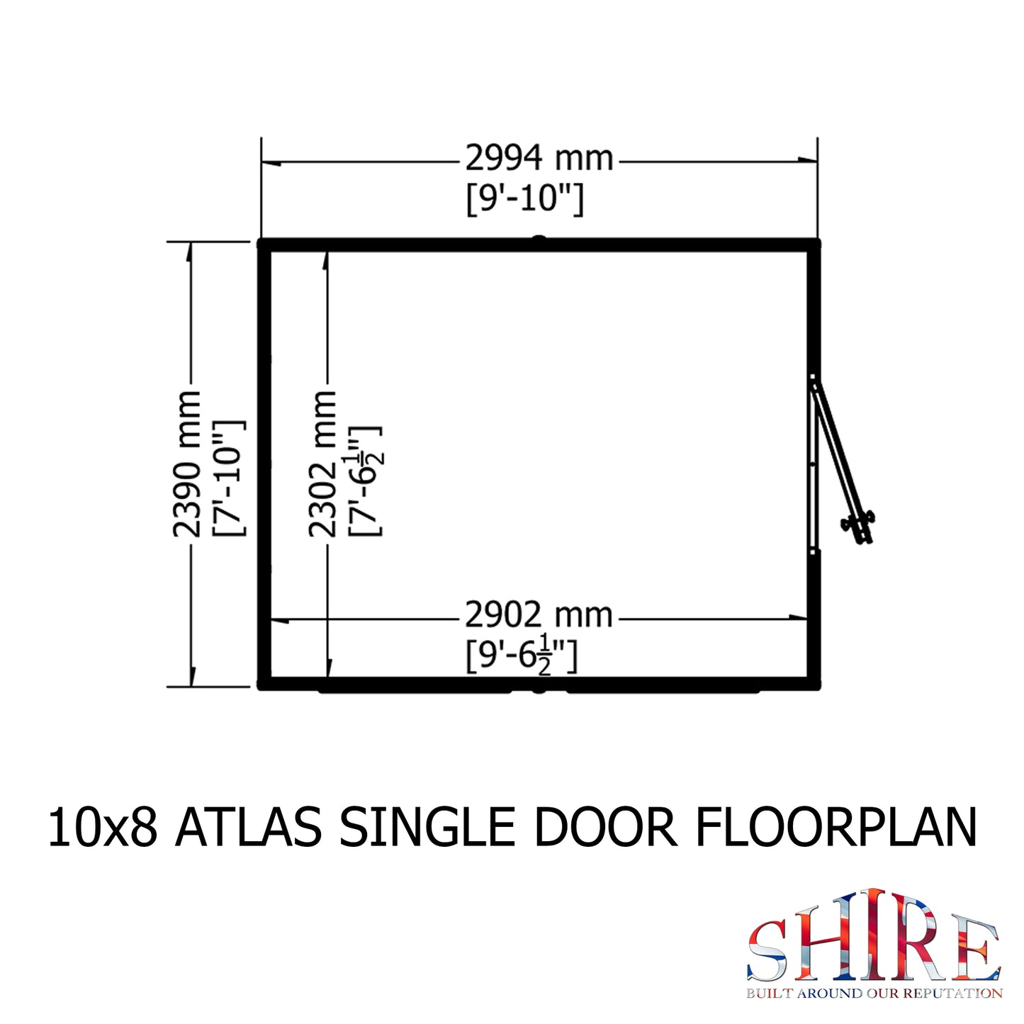 Shire Atlas 10x8 Double Door Loglap