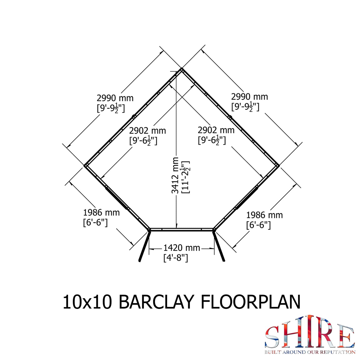 Shire Barclay 10x10 Loglap