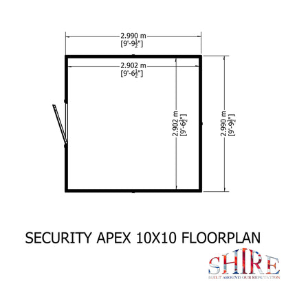 Shire Security Apex 10x10 Single Door Loglap