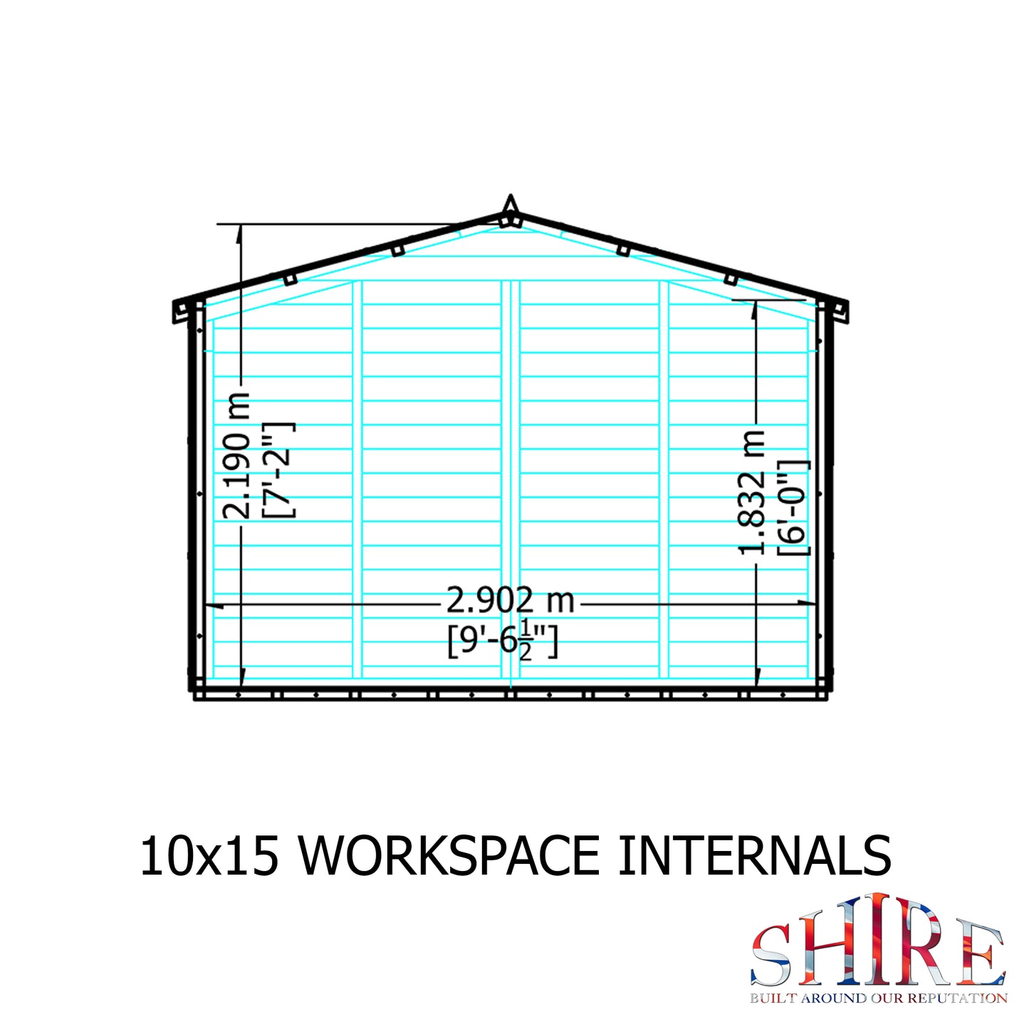 Shire Atlas 10x15 Double Door Shiplap