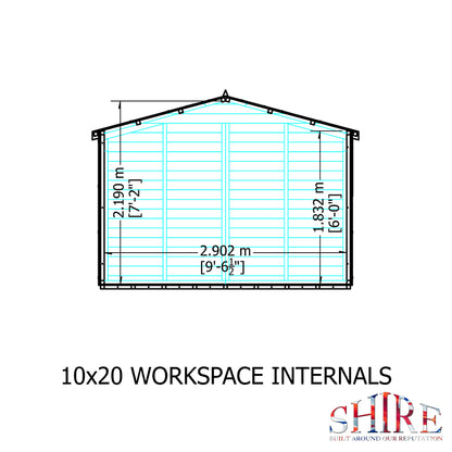 Shire Atlas 10x20 Double Door Shiplap