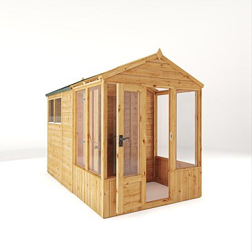 Mercia 10 x 6 Woodsman Combi Greenhouse Shed - Glass