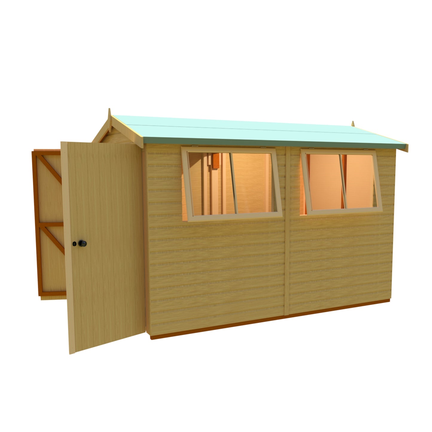 Shire Atlas 10x6 Double Door Shiplap