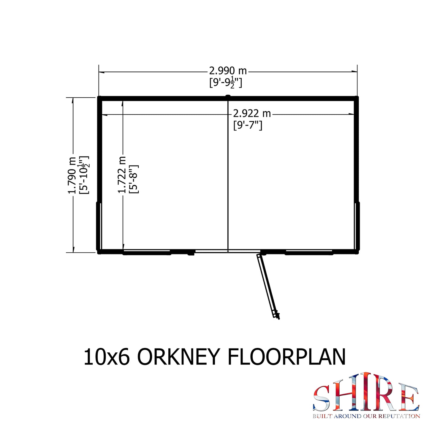 Shire Orkney 10x6 Shiplap