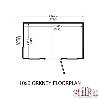 Shire Orkney 10x6 Shiplap