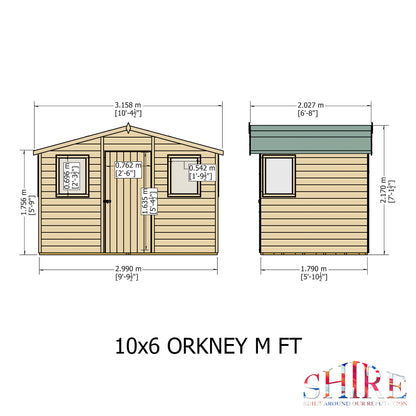 Shire Orkney 10x6 Shiplap